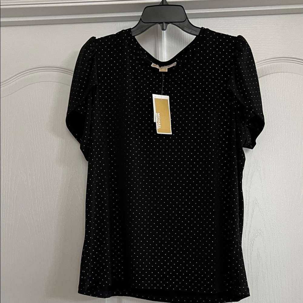 Michael Kors Black Polka Dot Blouse